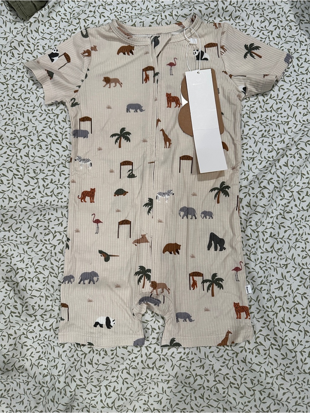 Brave Little Ones Zoo Animal Short Zip Romper